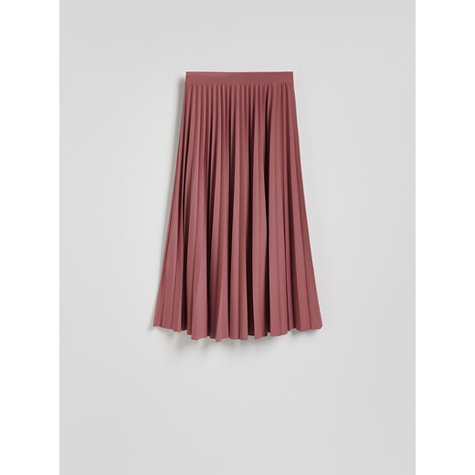 Reserved - Plisowana spódnica midi - jasnofioletowy ze sklepu Reserved w kategorii Spódnice - zdjęcie 186012448