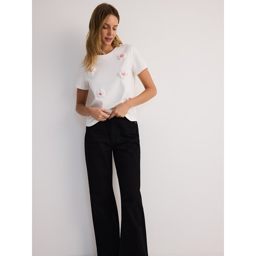 Reserved - Bluzka z aplikacją 3D - wielobarwny Reserved L Reserved wyprzedaż