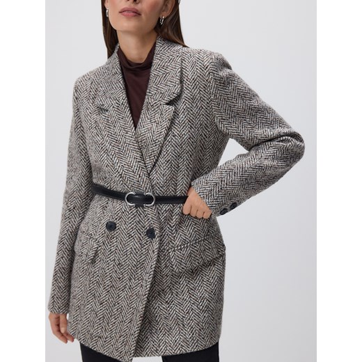 Reserved - Kurtka z dodatkiem wełny - wielobarwny ze sklepu Reserved w kategorii Kurtki damskie - zdjęcie 186013038