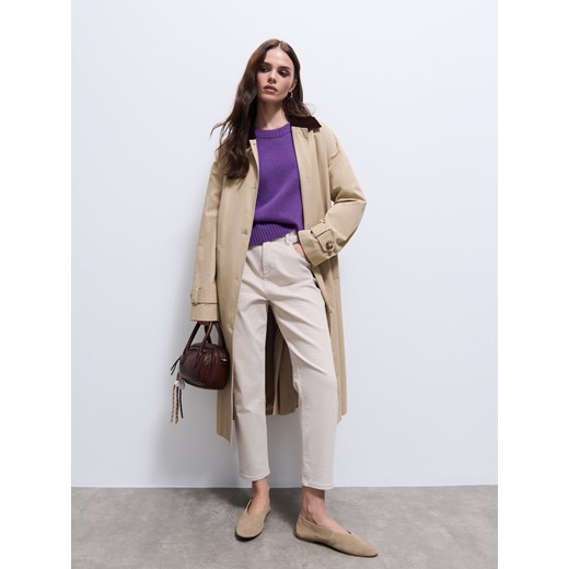 Mohito - Fioletowy sweter basic - fioletowy ze sklepu Mohito w kategorii Swetry damskie - zdjęcie 186013979