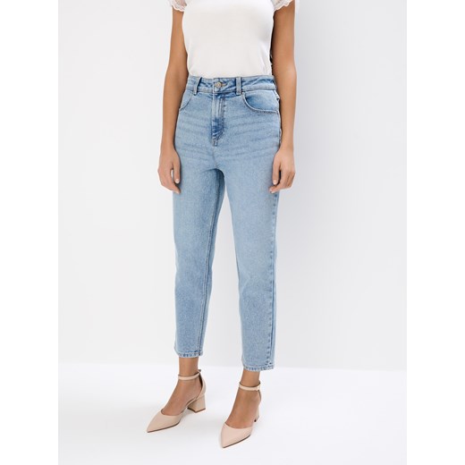Mohito - Jeansy mom slim PETITE - niebieski ze sklepu Mohito w kategorii Jeansy damskie - zdjęcie 186014006