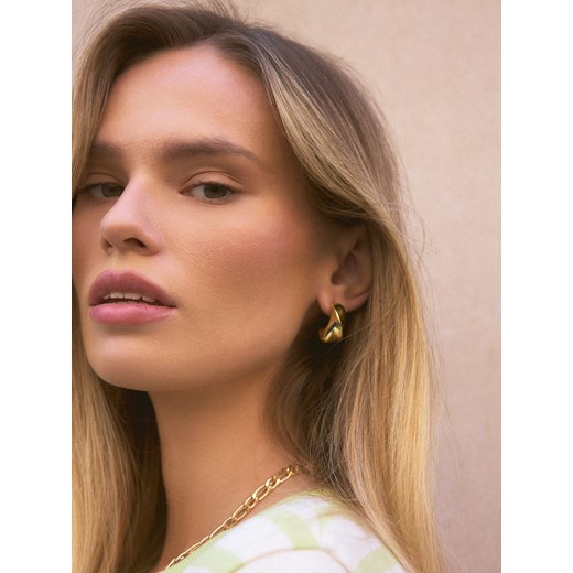 Mohito - Kolczyki pozłacane - złoty ze sklepu Mohito w kategorii Kolczyki - zdjęcie 186014115