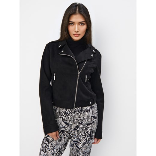 Mohito - Czarna kurtka ramoneska - czarny ze sklepu Mohito w kategorii Kurtki damskie - zdjęcie 186014138