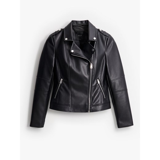 Mohito - Czarna ramoneska - czarny ze sklepu Mohito w kategorii Kurtki damskie - zdjęcie 186014198