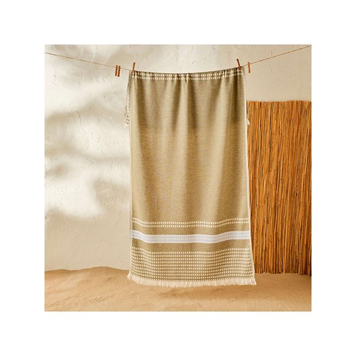 BELLA MAISON Ręcznik plażowy "Dot" w kolorze khaki - id: 17283817 - marki Bella Maison - 186015145 BELLA MAISON Ręcznik plażowy "Dot" w kolorze khaki ze sklepu Limango Polska w kategorii Ręczniki - zdjęcie 186015145