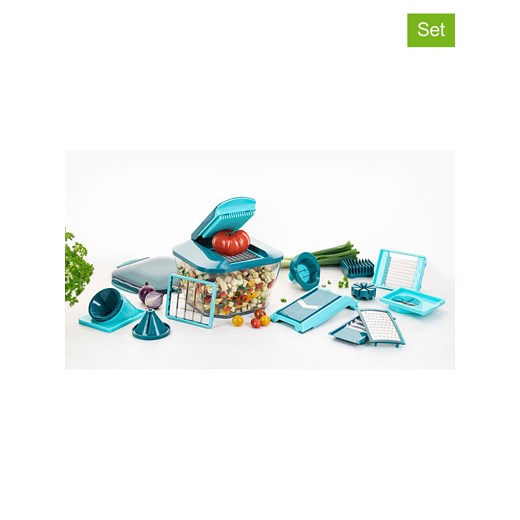 Genius 23-częściowy zestaw &quot;Nicer Dicer Chef Professional&quot; w kolorze morskim ze sklepu Limango Polska w kategorii Akcesoria kuchenne - zdjęcie 186015458