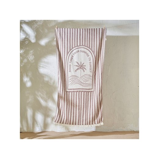 BELLA MAISON Ręcznik plażowy &quot;Good Times&quot; w kolorze brązowym - 160 x 90 cm ze sklepu Limango Polska w kategorii Ręczniki - zdjęcie 186015619