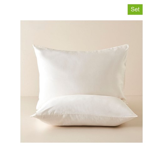 BELLA MAISON Satynowe poszewki (2 szt.) &quot;Supreme&quot; w kolorze białym na poduszkę - 50 x 70 cm ze sklepu Limango Polska w kategorii Poduszki dekoracyjne - zdjęcie 186015625