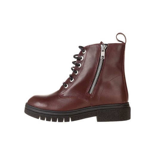 lamino Skórzane botki w kolorze czerwonym ze sklepu Limango Polska w kategorii Buty zimowe dziecięce - zdjęcie 186015859