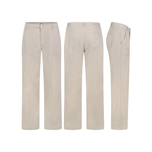 Sublevel Spodnie sztruksowe w kolorze beżowym ze sklepu Limango Polska w kategorii Spodnie damskie - zdjęcie 186016245