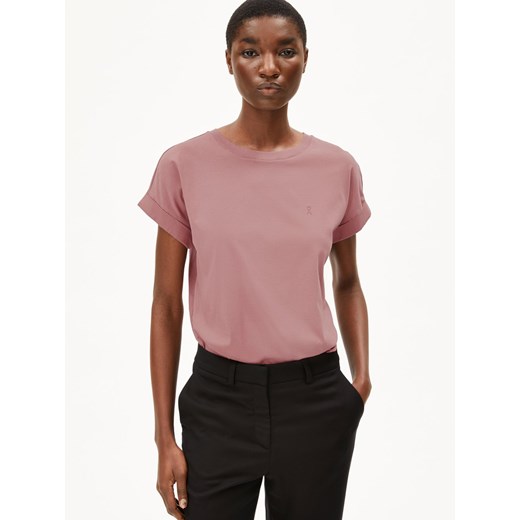 ARMEDANGELS Koszulka damska - Idaara Kobiety Bawełna brudny róż jednolity ze sklepu vangraaf w kategorii Bluzki damskie - zdjęcie 186016425