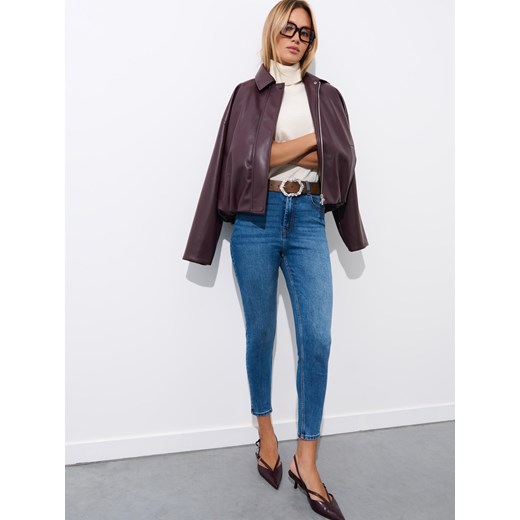 Mohito - Jeansy skinny PETITE - niebieski ze sklepu Mohito w kategorii Jeansy damskie - zdjęcie 186017316