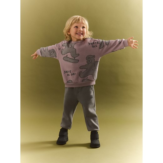 Reserved - Bluza z nadrukiem - jasnofioletowy ze sklepu Reserved w kategorii Bluzy chłopięce - zdjęcie 186023796