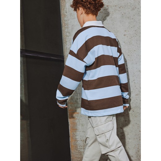 Reserved - Bawełniana bluza w paski - brązowy ze sklepu Reserved w kategorii Bluzy chłopięce - zdjęcie 186023819