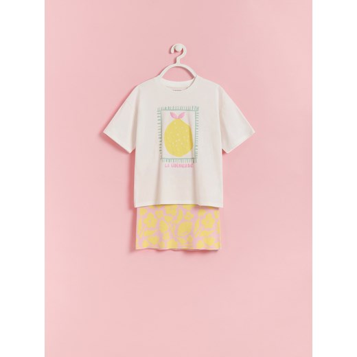 Reserved - Dzianinowa spódnica z wiskozą - pastelowy róż Reserved 158 (12 lat) promocyjna cena Reserved