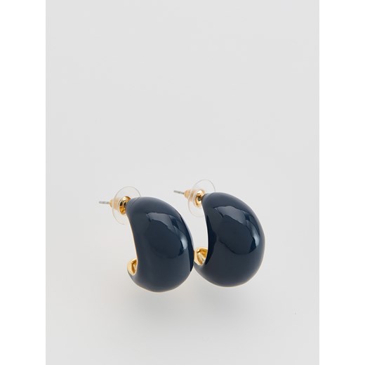 Reserved - Okrągłe kolczyki - granatowy ze sklepu Reserved w kategorii Kolczyki - zdjęcie 186025028