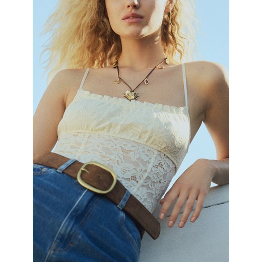 Reserved - Pasek z klamrą - brązowy ze sklepu Reserved w kategorii Paski damskie - zdjęcie 186025758