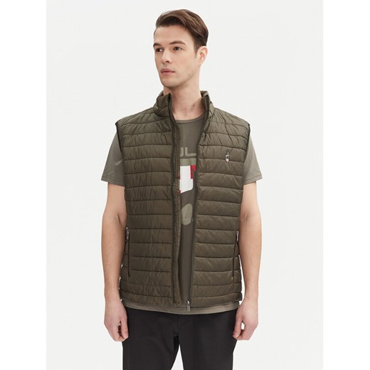 Aulp Kamizelka Mocco Khaki Slim Fit ze sklepu MODIVO w kategorii Kamizelki męskie - zdjęcie 186028557
