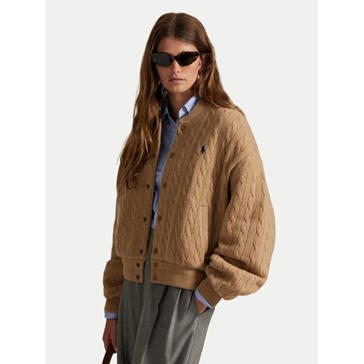 Polo Ralph Lauren Kurtka bomber 211966122002 Beżowy Relaxed Fit ze sklepu MODIVO w kategorii Kurtki damskie - zdjęcie 186028579