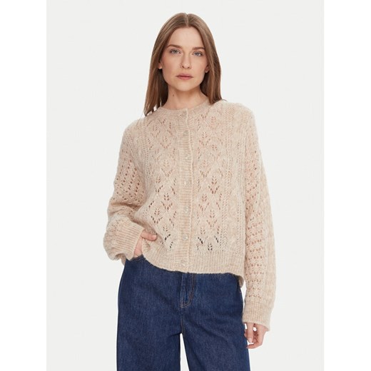 Kontatto Kardigan 3M0912C Beżowy Relaxed Fit ze sklepu MODIVO w kategorii Swetry damskie - zdjęcie 186028606