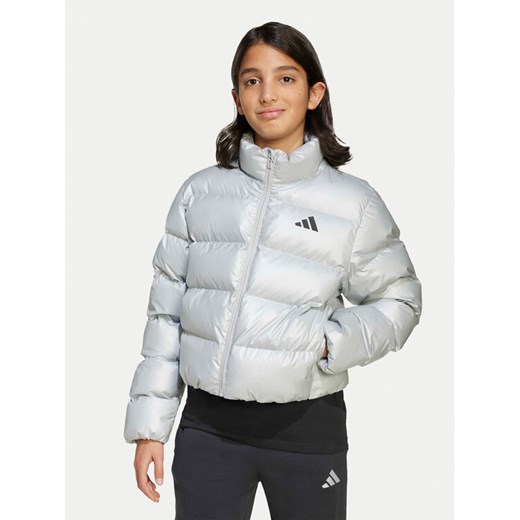 adidas Kurtka zimowa Glam JM1670 Szary Regular Fit ze sklepu MODIVO w kategorii Kurtki dziewczęce - zdjęcie 186028618