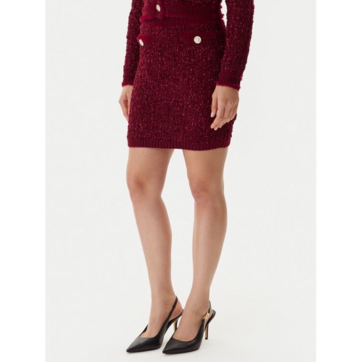 Guess Spódnica ołówkowa W5BD1X Z4090 Czerwony Slim Fit ze sklepu MODIVO w kategorii Spódnice - zdjęcie 186028685
