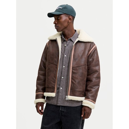 Jack & Jones Kurtka z imitacji skóry Liverpool 12282948 Brązowy Regular Fit ze sklepu MODIVO w kategorii Kurtki męskie - zdjęcie 186028705