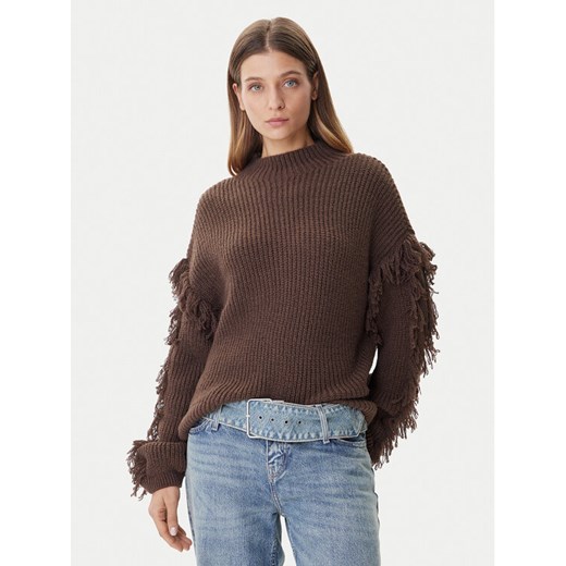 ONLY Sweter Molly 15363467 Brązowy Regular Fit ze sklepu MODIVO w kategorii Swetry damskie - zdjęcie 186028789