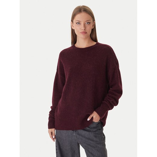 Patrizia Pepe Sweter 2K0326/K293-M536 Bordowy Regular Fit ze sklepu MODIVO w kategorii Swetry damskie - zdjęcie 186028837