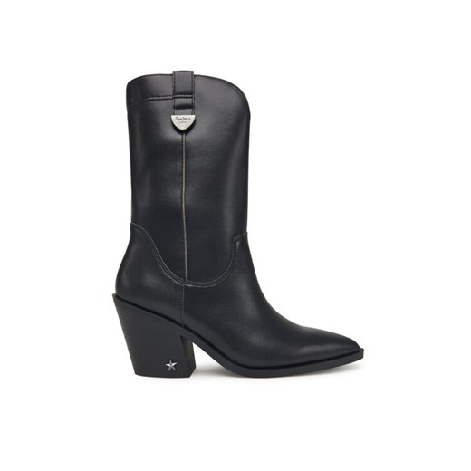 Pepe Jeans Kowbojki Gina Western W PLS500017 Czarny ze sklepu MODIVO w kategorii Botki - zdjęcie 186028876