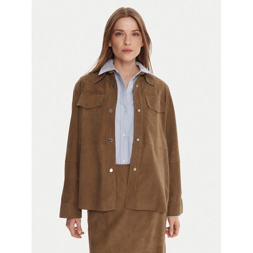 MAX&Co. Kurtka skórzana Stallo 2526446011200 Brązowy Loose Fit ze sklepu MODIVO w kategorii Kurtki damskie - zdjęcie 186028899