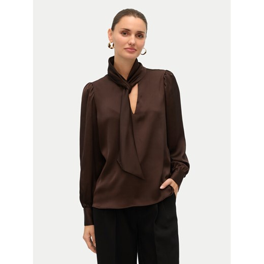 Vero Moda Bluzka Nini 10336252 Brązowy Standard Fit ze sklepu MODIVO w kategorii Bluzki damskie - zdjęcie 186029056