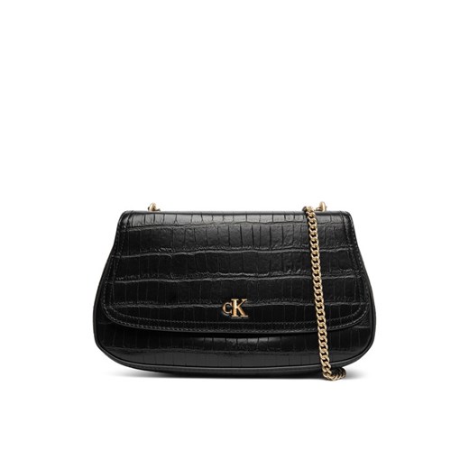 Calvin Klein Torebka Ck Croc Conv Chain Medium Bag LV04F3284G Czarny ze sklepu MODIVO w kategorii Kopertówki - zdjęcie 186029116