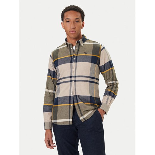 Barbour Koszula Iceloch MSH4994TN16 Zielony Tailored Fit ze sklepu MODIVO w kategorii Koszule męskie - zdjęcie 186029209