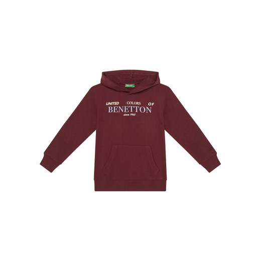 United Colors Of Benetton Bluza 3J68C204V Bordowy Regular Fit ze sklepu MODIVO w kategorii Bluzy chłopięce - zdjęcie 186029366