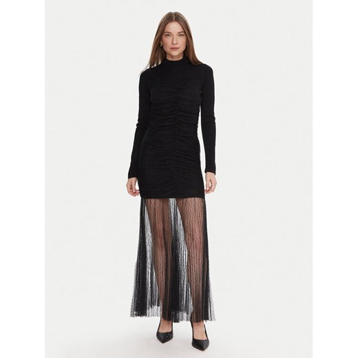 TWINSET Sukienka dzianinowa 252TT3262 Czarny Regular Fit ze sklepu MODIVO w kategorii Sukienki - zdjęcie 186029376