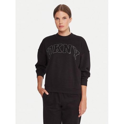 DKNY Sport Bluza DP5T1462 Czarny Regular Fit ze sklepu MODIVO w kategorii Bluzy damskie - zdjęcie 186029457