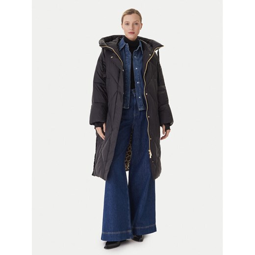 LOLA CASADEMUNT Płaszcz zimowy LF2501002 Czarny Relaxed Fit ze sklepu MODIVO w kategorii Płaszcze damskie - zdjęcie 186029598