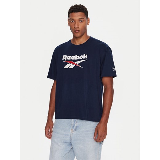 Reebok T-Shirt RK25153CCM Granatowy Regular Fit ze sklepu MODIVO w kategorii T-shirty męskie - zdjęcie 186029785