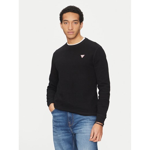Guess Jeans Longsleeve M4BI77 KCII1 Czarny Regular Fit ze sklepu MODIVO w kategorii T-shirty męskie - zdjęcie 186029898