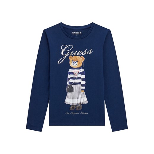 Guess Bluzka J5BI16 J1314 Granatowy Regular Fit ze sklepu MODIVO w kategorii T-shirty chłopięce - zdjęcie 186029935