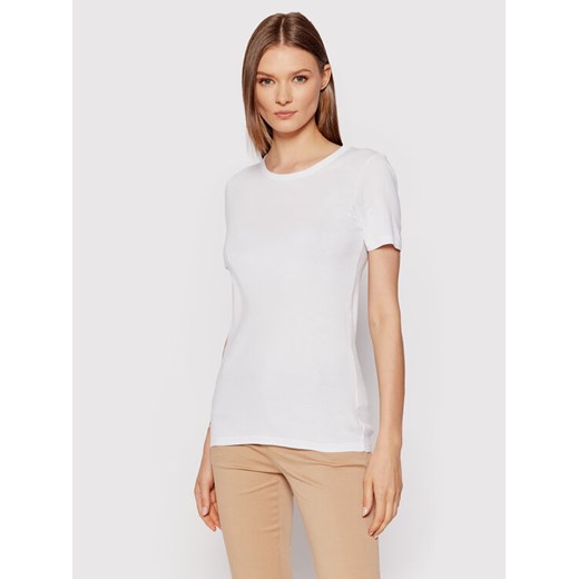 United Colors Of Benetton T-Shirt 3GA2E16A0 Biały Regular Fit ze sklepu MODIVO w kategorii Bluzki damskie - zdjęcie 186029985