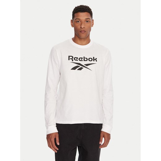 Reebok Longsleeve RK25138CCM Biały Regular Fit ze sklepu MODIVO w kategorii T-shirty męskie - zdjęcie 186029987
