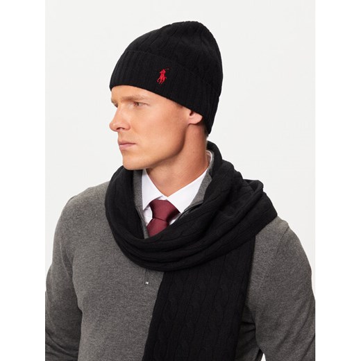 Polo Ralph Lauren Czapka 449959346001 Czarny ze sklepu MODIVO w kategorii Czapki zimowe męskie - zdjęcie 186030019
