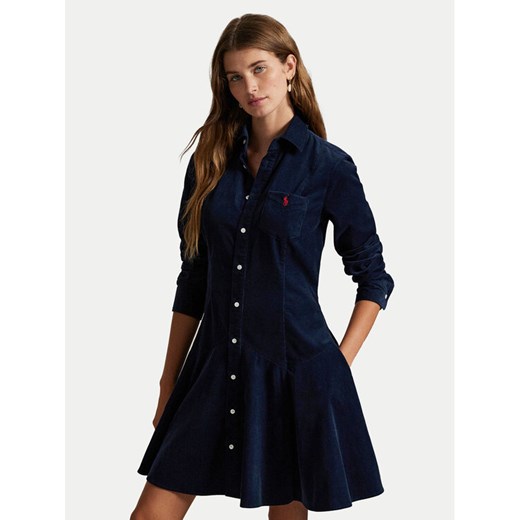 Polo Ralph Lauren Sukienka koszulowa 211972069004 Granatowy Regular Fit Polo Ralph Lauren 10 MODIVO