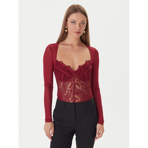 Bardot Body Farrah Lace 51150TB3 Bordowy ze sklepu MODIVO w kategorii Body damskie - zdjęcie 186030065