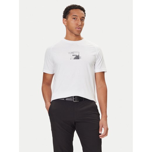 BOSS T-Shirt Stripe Zone 50548093 Biały Relaxed Fit ze sklepu MODIVO w kategorii T-shirty męskie - zdjęcie 186030076