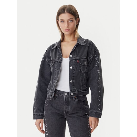 Levi's® Kurtka jeansowa 90s Trucker A9456-0003 Czarny Relaxed Fit ze sklepu MODIVO w kategorii Kurtki damskie - zdjęcie 186030108