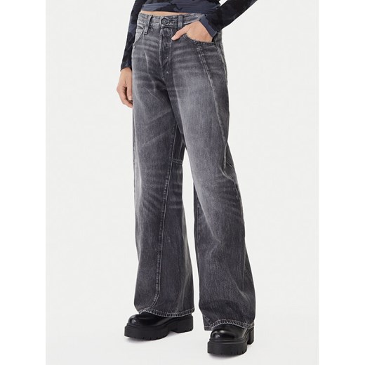 G-Star Raw Jeansy Contor 3D D27690-D537 Szary Wide Leg ze sklepu MODIVO w kategorii Jeansy damskie - zdjęcie 186030168