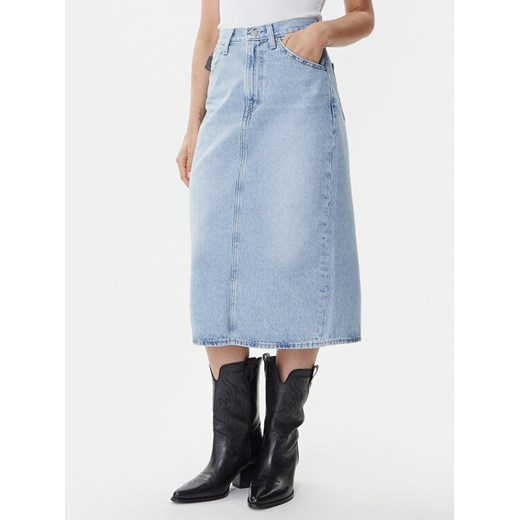 Levi's® Spódnica jeansowa 001VH-0001 Niebieski Regular Fit ze sklepu MODIVO w kategorii Spódnice - zdjęcie 186030207